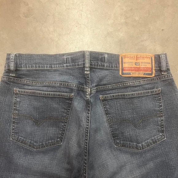 Y2K diesel men's blue flanker bootcut flare jeans skate 2003 36 - Picture 2 of 7